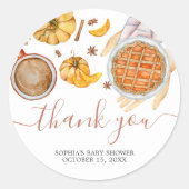 リトルかわいこちゃんパイ赤ちゃんシャワー ラウンドシール (正面)