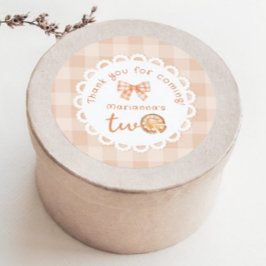 リトルかわいこちゃんパイ1歳の誕生日ありがとう ラウンドシール