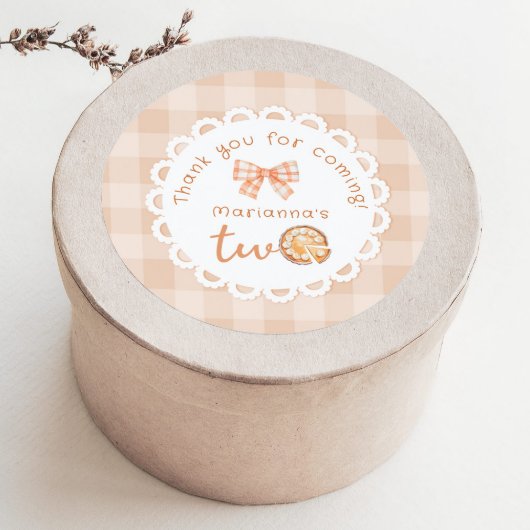 リトルかわいこちゃんパイ1歳の誕生日ありがとう ラウンドシール