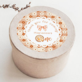 リトルかわいこちゃんパイ1歳の誕生日ありがとう ラウンドシール