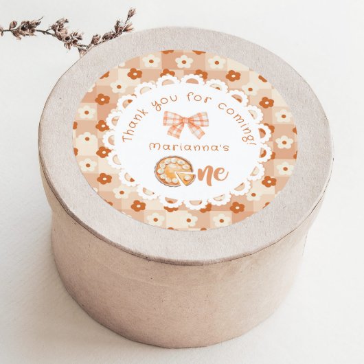 リトルかわいこちゃんパイ1歳の誕生日ありがとう ラウンドシール