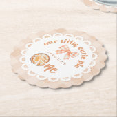 リトルかわいこちゃんパイ1st誕生日ジンガム ペーパーコースター (アングル)