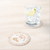 リトルかわいこちゃんパイ1st誕生日ジンガム ペーパーコースター (インサイチュ)