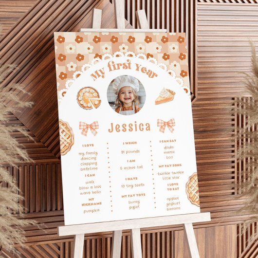 リトルかわいこちゃんパイ1st誕生日フォトマイルストーン ポスター