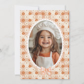 リトルかわいこちゃんパイ1st誕生日フローラ写真 招待状 (裏面)