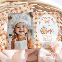 リトルかわいこちゃんパイ1st誕生日フローラ写真 招待状