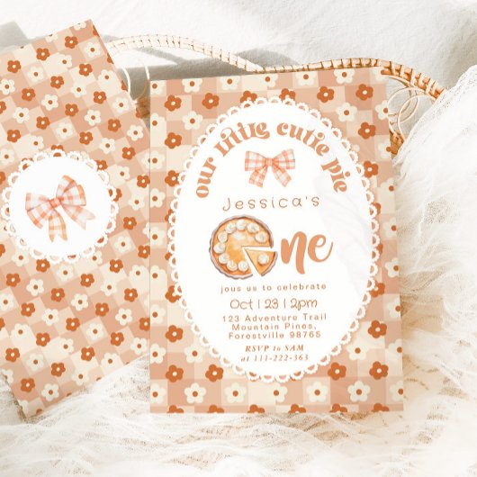 リトルかわいこちゃんパイ1st誕生日フローラ 招待状