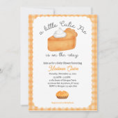 リトルかわいこちゃんパイ – 秋の秋ベビーシャワー 招待状 (正面)