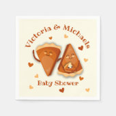 リトルかわいこちゃんパンプキンパイオータムンベビーシャワー スタンダードカクテルナプキン (正面)