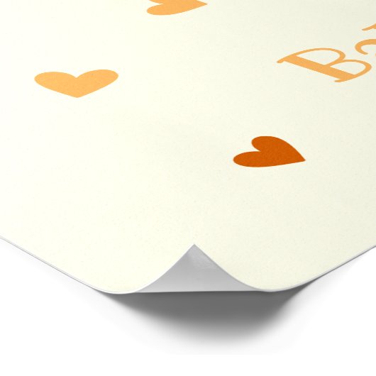 リトルかわいこちゃんパンプキンパイオータムンベビーシャワー ポスター (角)