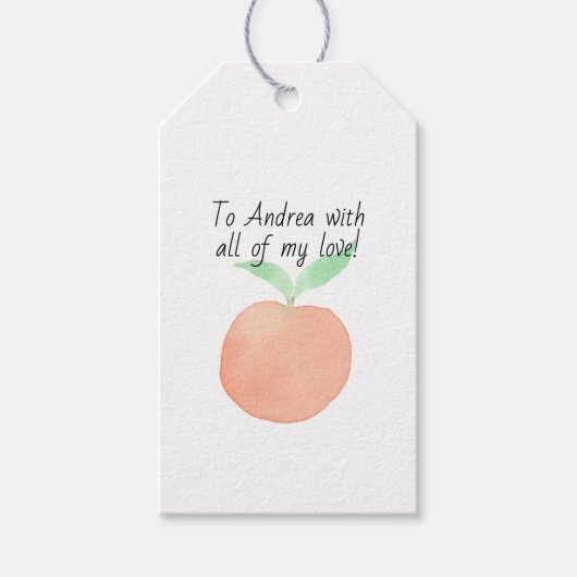 リトルかわいこちゃんパーソナライズされたギフトラベル ギフトタグ (正面)