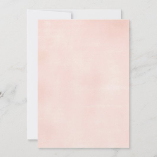 リトルかわいこちゃんピンクガールベビーシャワー 招待状 (裏面)