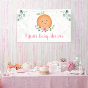 リトルかわいこちゃんピンクガールベビーシャワー 横断幕