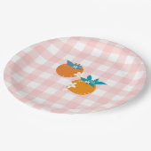 リトルかわいこちゃんピンクジンガムプレート ペーパープレート (アングル)