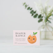リトルかわいこちゃんピンクベビーシャワーおむつラッフルチケット エンクロージャーカード (スタンド正面)