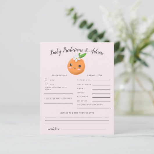 リトルかわいこちゃんピンクベビー予測&アドバイスカード (スタンド正面)