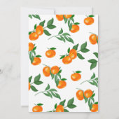 リトルかわいこちゃんファースト誕生日オレンジウォーター色 招待状 (裏面)