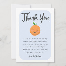 リトルかわいこちゃんブルーベビーシャワー サンキューカード