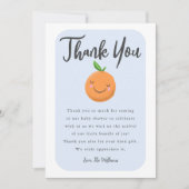 リトルかわいこちゃんブルーベビーシャワー サンキューカード (正面)