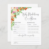 リトルかわいこちゃんベビーアドバイスと予測カード (正面/裏面)