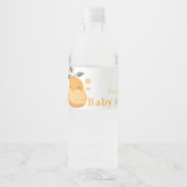 リトルかわいこちゃんベビーオレンジベイビーシャワー ペットボトルラベル (正面)