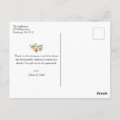 リトルかわいこちゃんベビーシャワーありがとうはがき ポストカード (裏面)