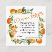 リトルかわいこちゃんベビーシャワーおむつカード エンクロージャーカード (正面)