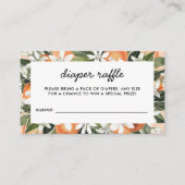 リトルかわいこちゃんベビーシャワーおむつラッフルチケット エンクロージャーカード (正面)