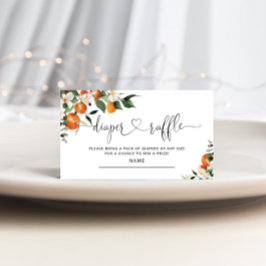 リトルかわいこちゃんベビーシャワーおむつラッフルチケット エンクロージャーカード