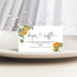 リトルかわいこちゃんベビーシャワーおむつラッフルチケット エンクロージャーカード