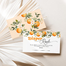 リトルかわいこちゃんベビーシャワーおむつラッフルチケット エンクロージャーカード