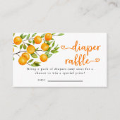 リトルかわいこちゃんベビーシャワーおむつラッフルチケット エンクロージャーカード (正面)