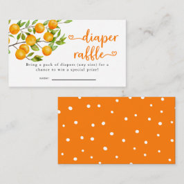 リトルかわいこちゃんベビーシャワーおむつラッフルチケット エンクロージャーカード