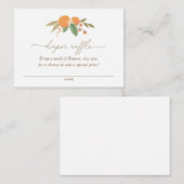 リトルかわいこちゃんベビーシャワーおむつラッフルチケット エンクロージャーカード (正面/裏面)