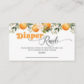 リトルかわいこちゃんベビーシャワーおむつラッフルチケット エンクロージャーカード (正面)