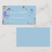 リトルかわいこちゃんベビーシャワーおむつラッフルチケット 名刺 (正面/裏面)