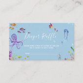 リトルかわいこちゃんベビーシャワーおむつラッフルチケット 名刺 (正面)