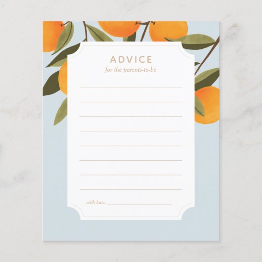 リトルかわいこちゃんベビーシャワーアドバイスfor親カード (正面)