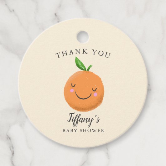 リトルかわいこちゃんベビーシャワーイエロークレメンチン フェイバータグ (正面)