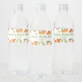 リトルかわいこちゃんベビーシャワーオレンジパターン ペットボトルラベル (ボトル)