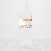 リトルかわいこちゃんベビーシャワーオレンジパターン ペットボトルラベル (裏面)