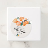 リトルかわいこちゃんベビーシャワーオレンジ柑橘系メッセージカード フェイバータグ (インサイチュ)