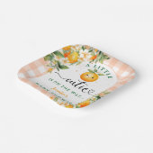 リトルかわいこちゃんベビーシャワーオレンジ男女兼用 ペーパープレート (傾斜あり)