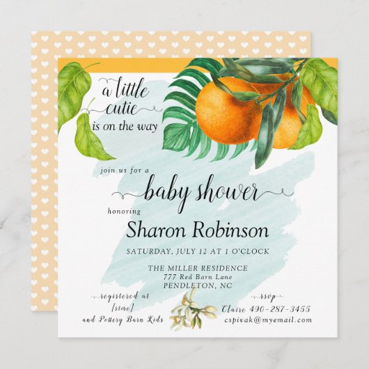 リトルかわいこちゃんベビーシャワーオレンジ (正面/裏面)