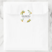 リトルかわいこちゃんベビーシャワークラシックラウンドステッカー ラウンドシール (バッグ)