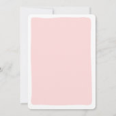 リトルかわいこちゃんベビーシャワークレメンチンピンクガール 招待状 (裏面)