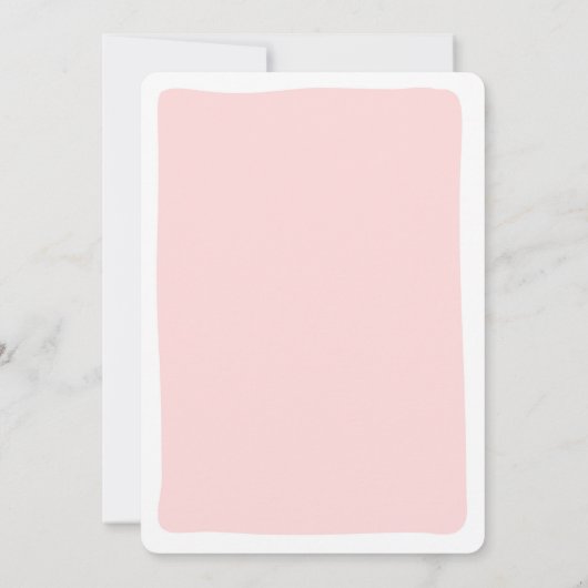 リトルかわいこちゃんベビーシャワークレメンチンピンクガール 招待状 (裏面)