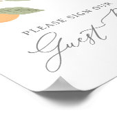 リトルかわいこちゃんベビーシャワーゲストブックサイン ポスター (角)