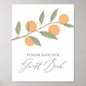 リトルかわいこちゃんベビーシャワーゲストブックサイン ポスター (正面)