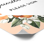 リトルかわいこちゃんベビーシャワーゲストブックサイン ポスター (角)